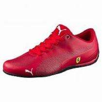 Puma Real Leather Ferrari Strip Safety Shoes Red_0